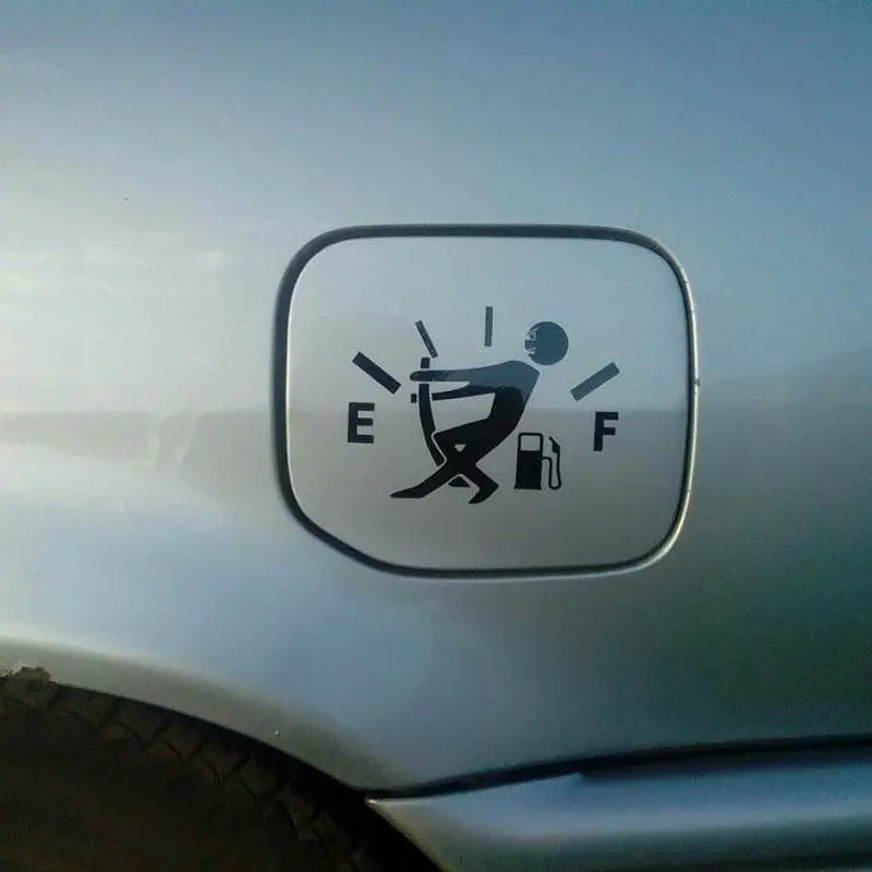 Creative Fuel Tank Cap Cover Stickers Personalized & Funny High Gas Consumption Decal Car Decoration