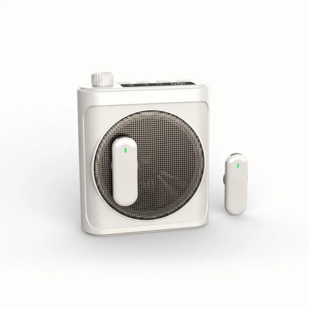 Mini Rechargeable Voice Amplifier Magnetic Bluetooth Lavalier Microphone 2 Mic Rechargeable Wireless Microphone Teaching