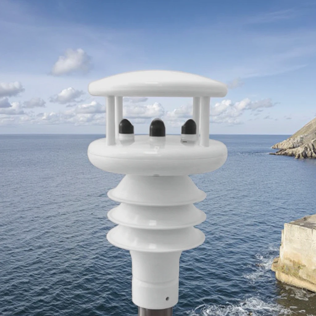 

Integrated Wind Speed Direction Air Temp Humidity Pressure All-in-one Multi-parameter Compact Weather Station
