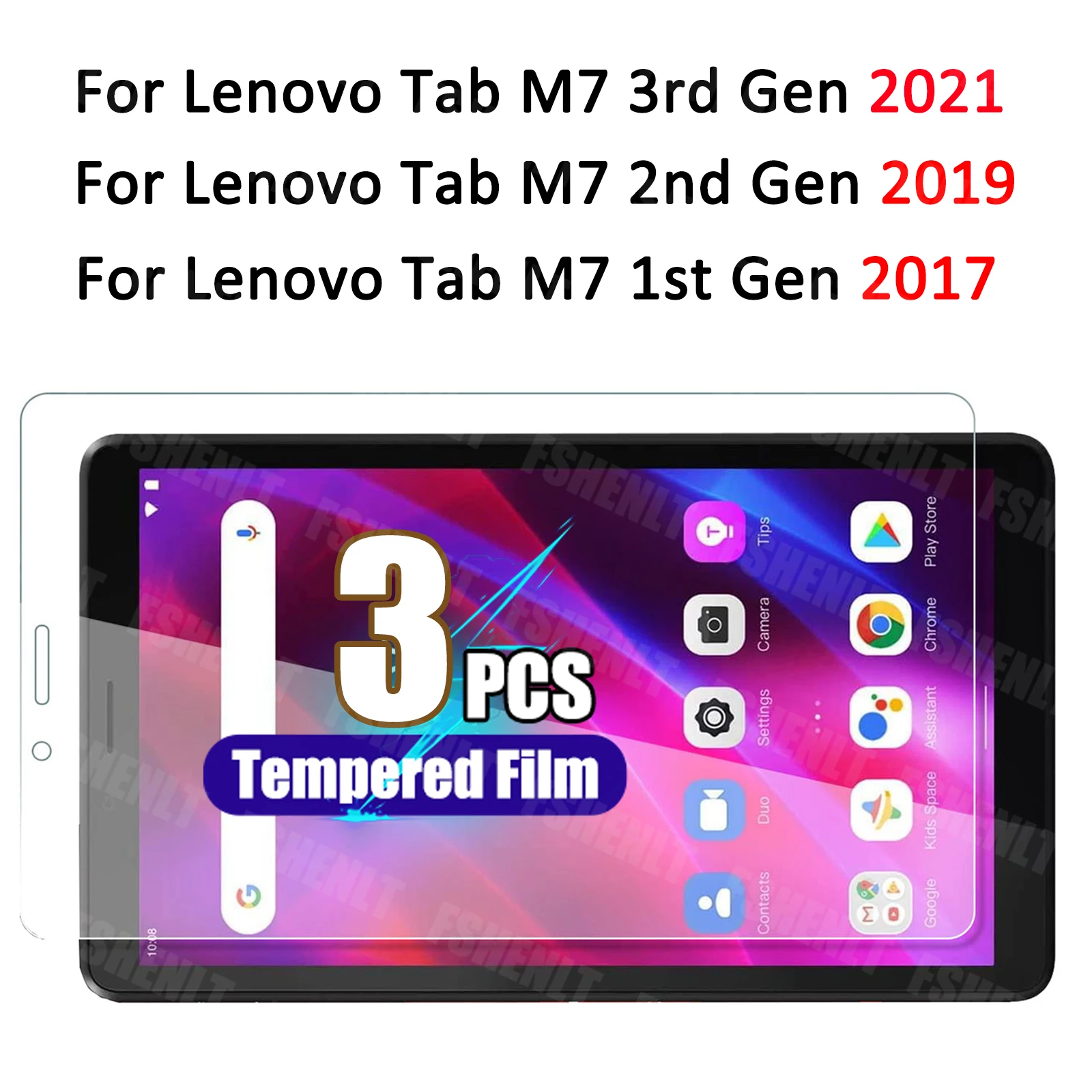 

Screen Protector for Lenovo Tab M7 3rd Gen 2021 7 inch HD anti-scratch Tempered Glass Screen Film for Lenovo Tab M7 2nd Gen 2019