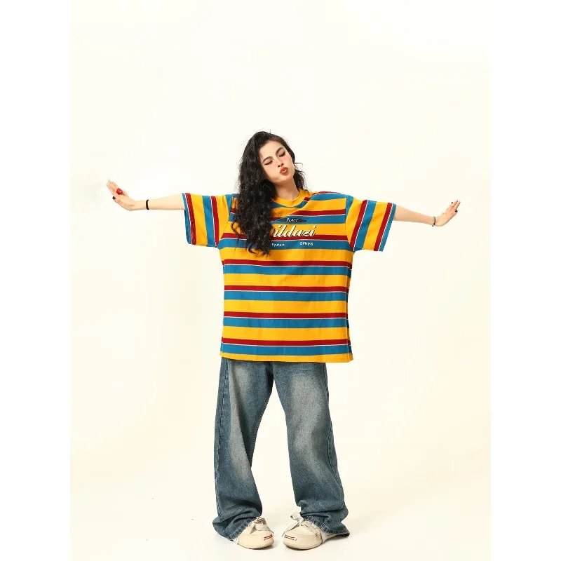 

2025 New Bright Striped Print, Breathable Quick Drying Clothes