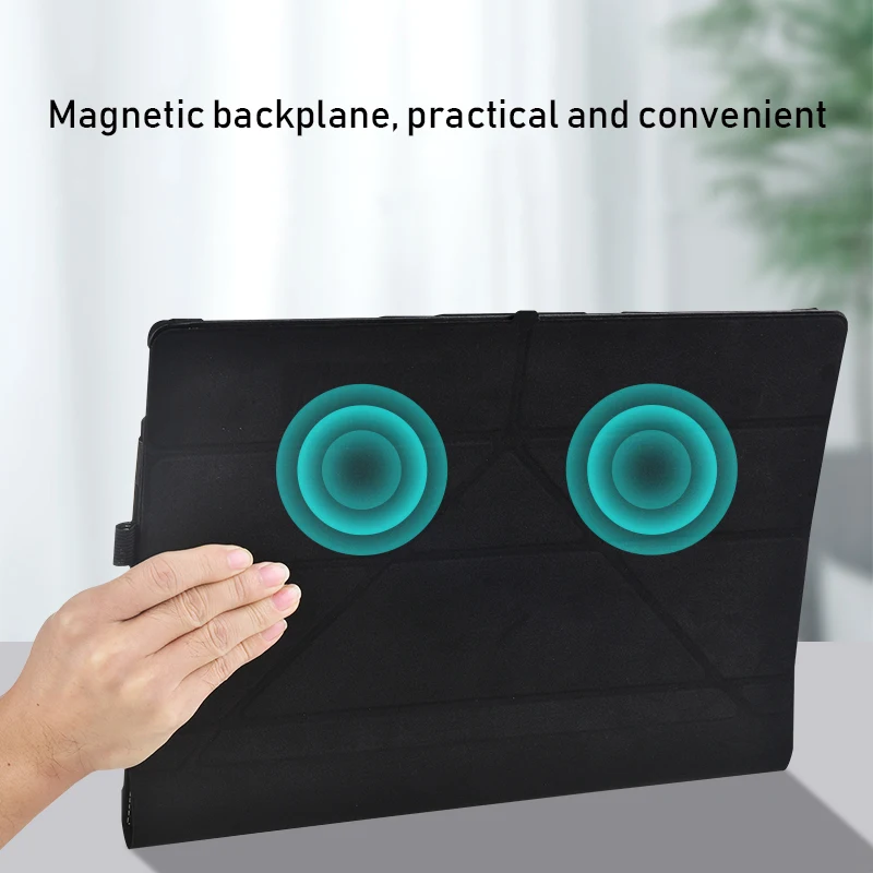 Imagem -06 - Estojo Protetor para Microsoft Superfície Livro 15 Polegadas Feito de Couro pu em Destacável com Suporte Multi-ângulo