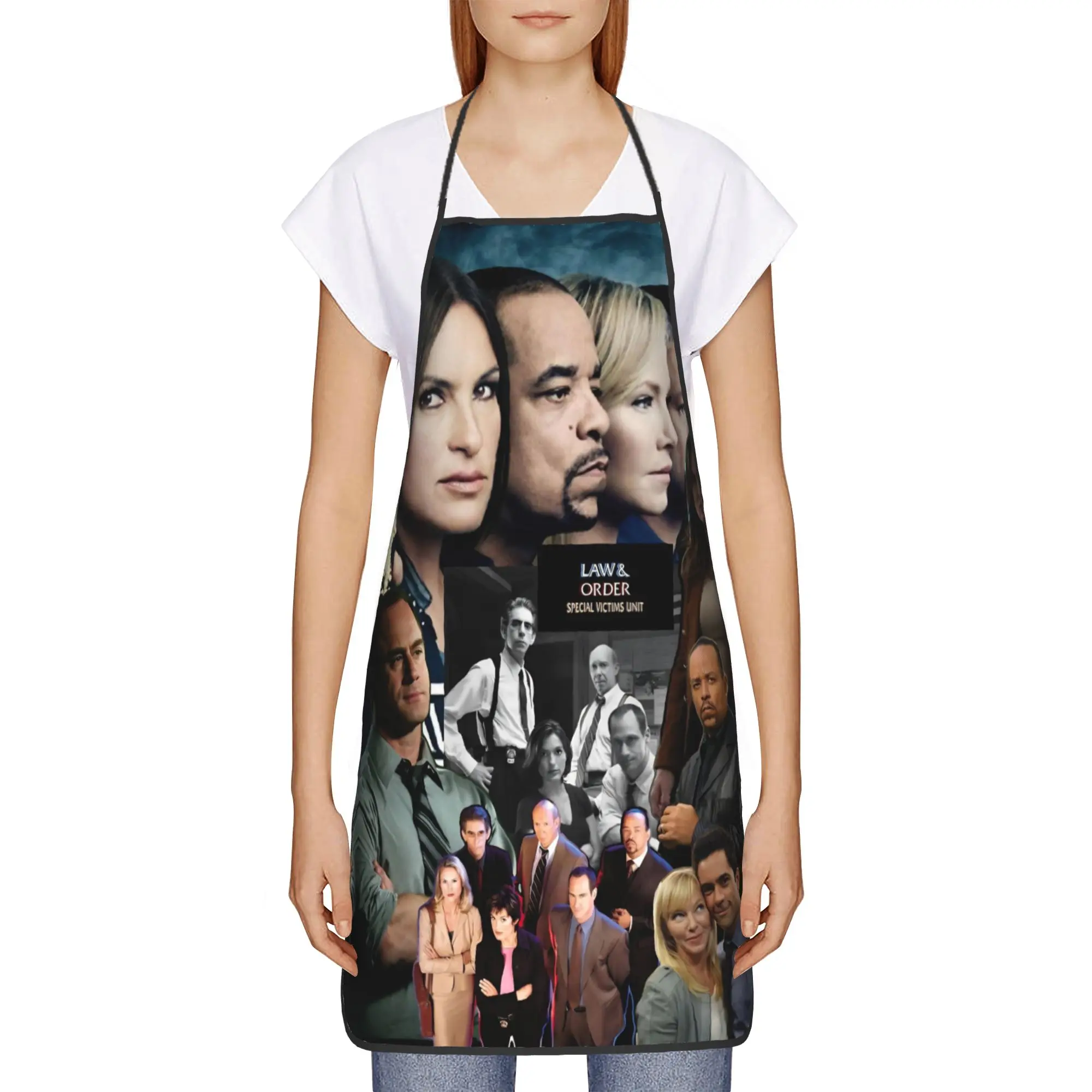 Law Order SVU Apron  Cooking Custom Kitchen Accessories Manicure Barbecue Aprons without Pocket