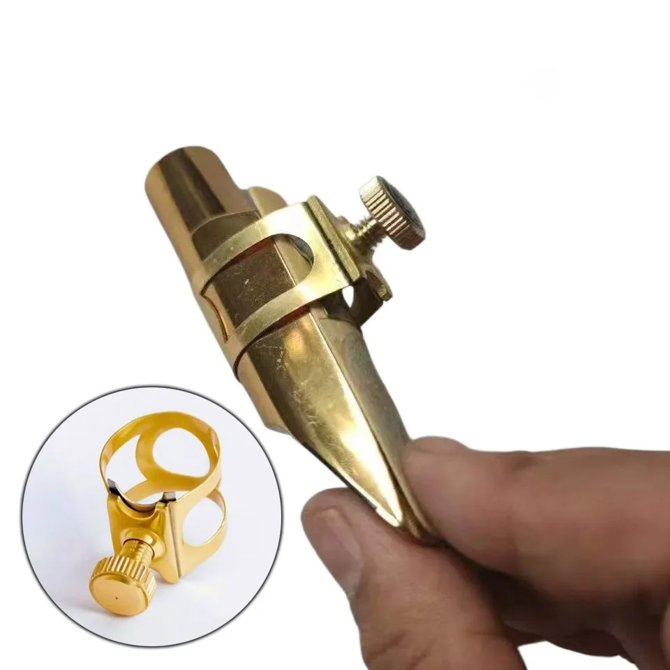 

Saxophone mouthpiece clamps suitable for pure metals, available in alto, tenor, and soprano options