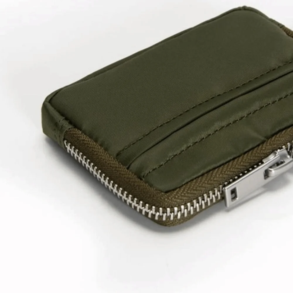 مربع المحمولة النايلون محفظة نسائية للعملات المعدنية حامل بطاقة الكورية نمط الرجال المحفظة خفيفة الوزن تتفاعل مكافحة سرقة سماعات أذن صغيرة حقيبة التخزين السفر