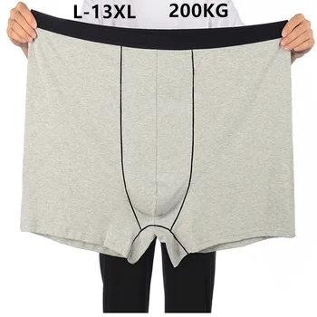 200kg boxers masculinos 13xl 12xl calcinha de algodão puro overlarge plus size roupa interior 10xl 9xl cintura alta masculino elástico pai cuecas