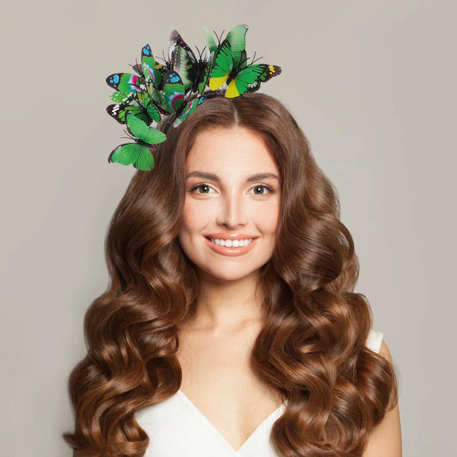 

Bride Hair Accessories Butterfly Tea Party Accessory Modeling Festival Bridal Fascinator Resin