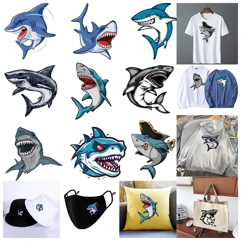 SHARKS Team Logo,Ironing applications for clothing Patches,DIY Suitable for Hoodies,T-shirts,pillows,canvas bag,etc.