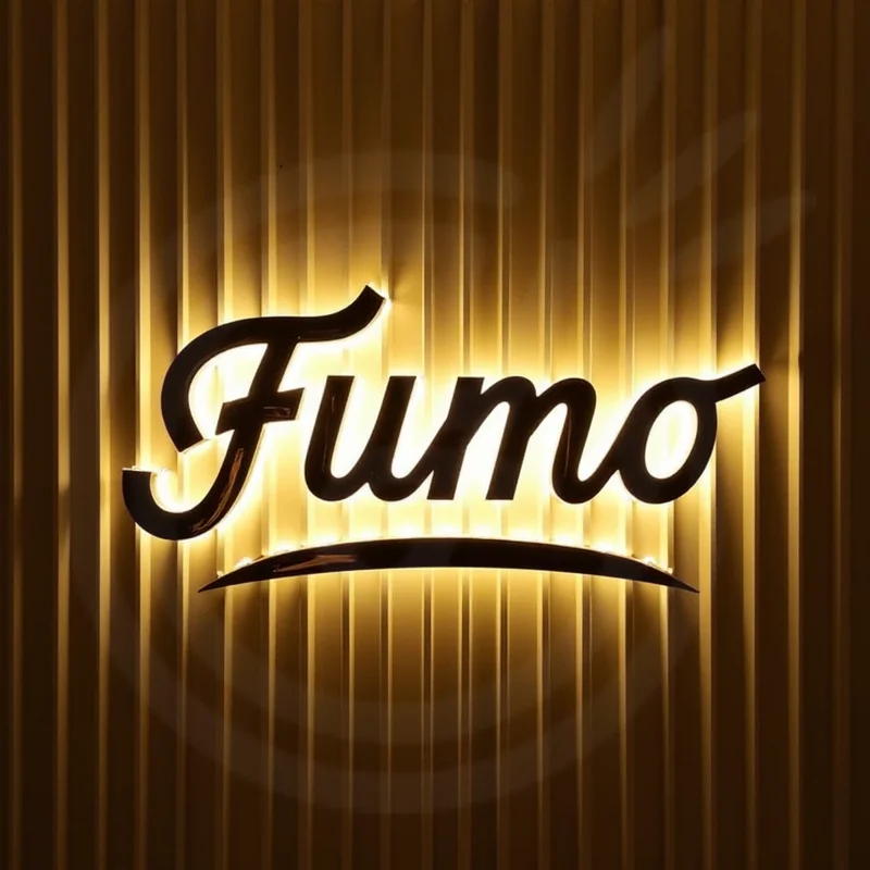 Custom 3D LED Backlit Illuminated Light Up Metal Letters Sign for Outdoor Business Storefront Waterproof Advertising Signage