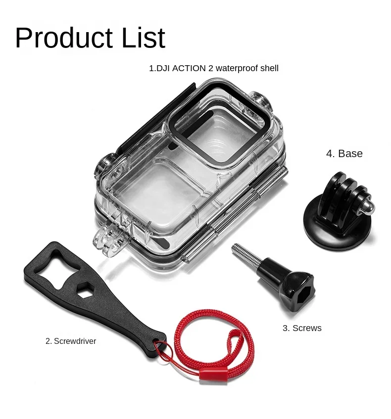 DJI Action 2 Waterproof Shell Mini Sports Camera Dual Screen Endurance Version Diving Filter Accessory Protection Set