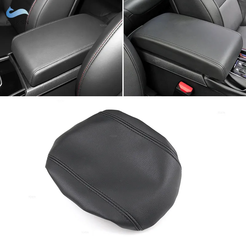 Soft Leather Armrest Cover For Peugeot 508 2011 2012 2013 2014 2015 2016 2017 2018 Car Center Control Armrest Box Cover Trim