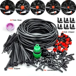 10-30M Garden 1/4'' Drip Irrigation Kit Automatic Watering System Nozzles for Farmland Bonsai Plant Flower Vegetable Greenhouse