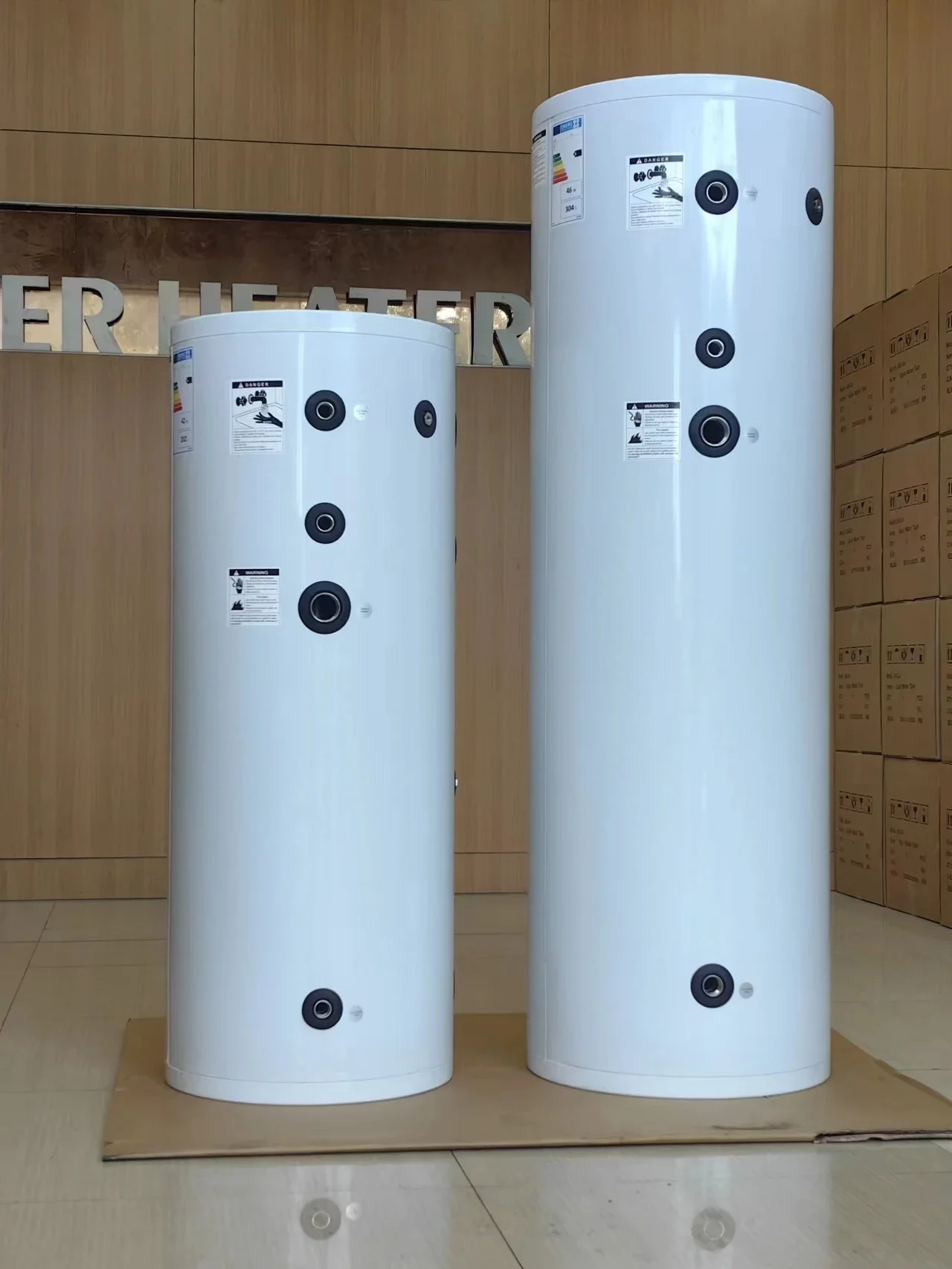 

300L High Pressurized 316L Stainless Steel Heating Pump Hot Water Buffer Tank Double Coil Heat Exchanger Premium