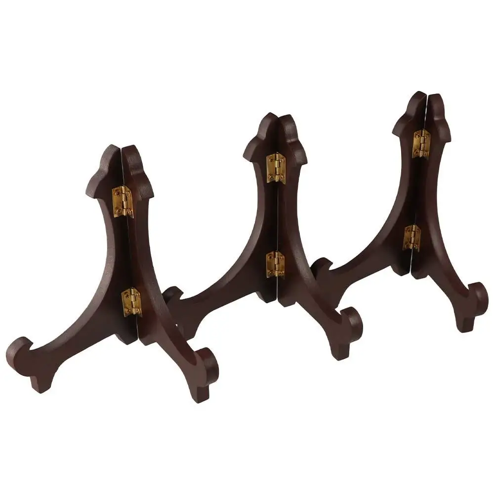 1Pcs Wooden Adjustable Storage Bracket Home Decor Foldable Plate Rack Storage Rack Easel Display Stand