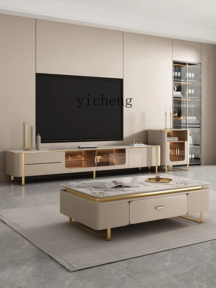 XCLight Luxury Modern Minimalist Rectangular Coffee Table TV Cabinet Combination  Minimalist Nordic Living Room Furniture