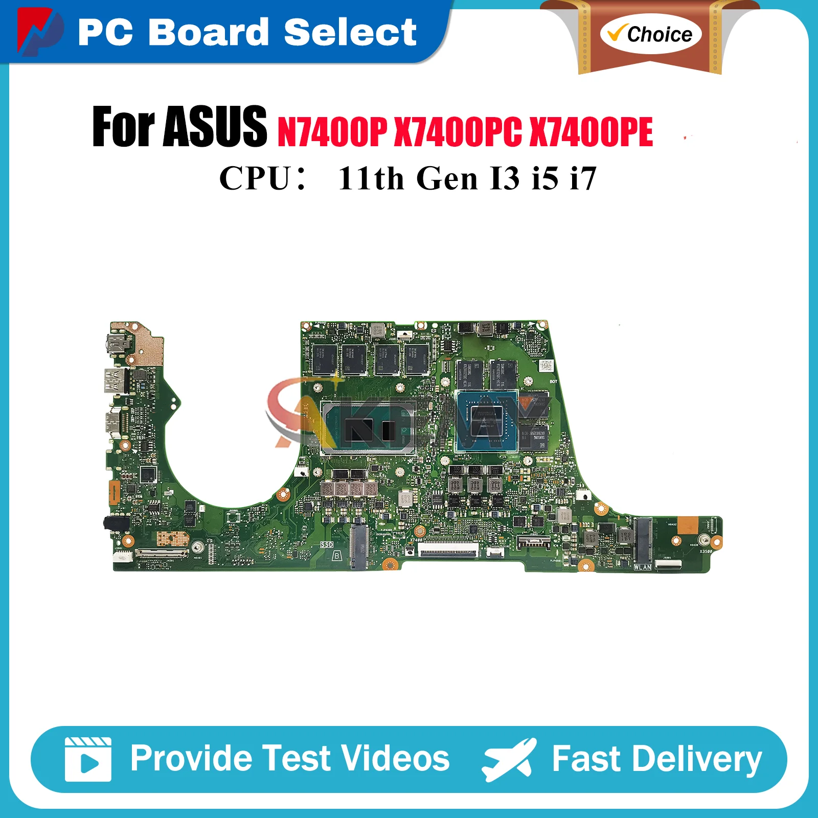 

X7400PC Материнская плата для ноутбука ASUS V3500P V3400P X7400PE X7400P K3400P N7400P X7400PC K3500P Материнская плата с 11-го поколения I3 i5 i7