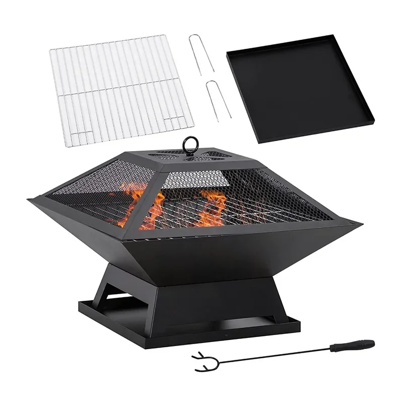 Multifunctional Brazier Grill for Outdoor Garden Furniture Charcoal Heating Grill Fish Grill for Garden Furniture