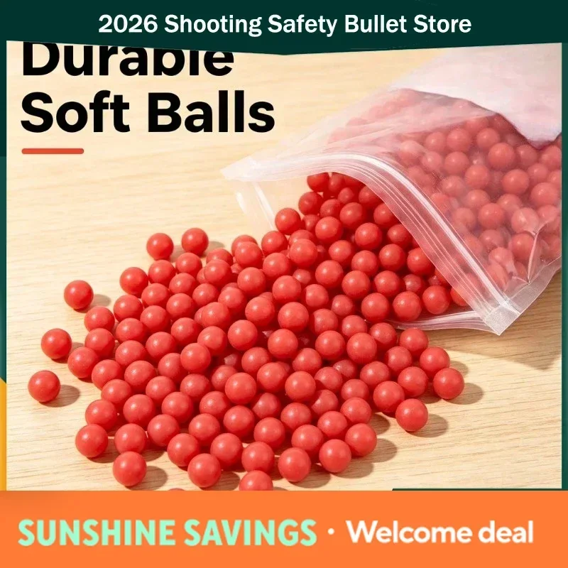 2030  Child Safe 7mm Red Round Soft Beads Wearproof Outdoor Sports Game Replacement Balls 1Bag/2Bag/3Bag/5Bag/10Bag New