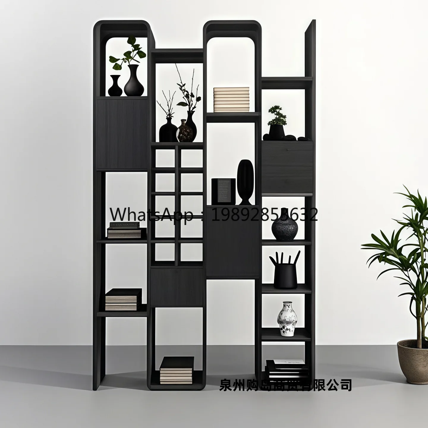LYY Bookshelf Bookcase Minimalist Living Room Storage Rack Decorative Cabinet Partition Cabinet Curio Cabinet