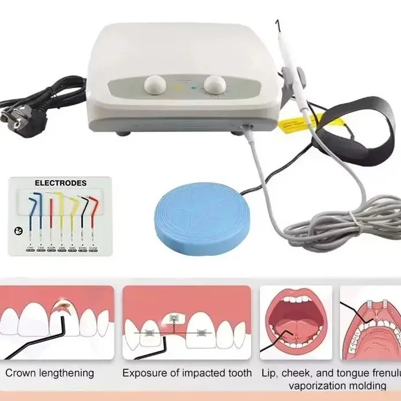 Dental Portable Electrosurgery Unit 30W High Frequency Electricity Knife Electro Scalpel with 7 Electrodes Dentisty Equipment