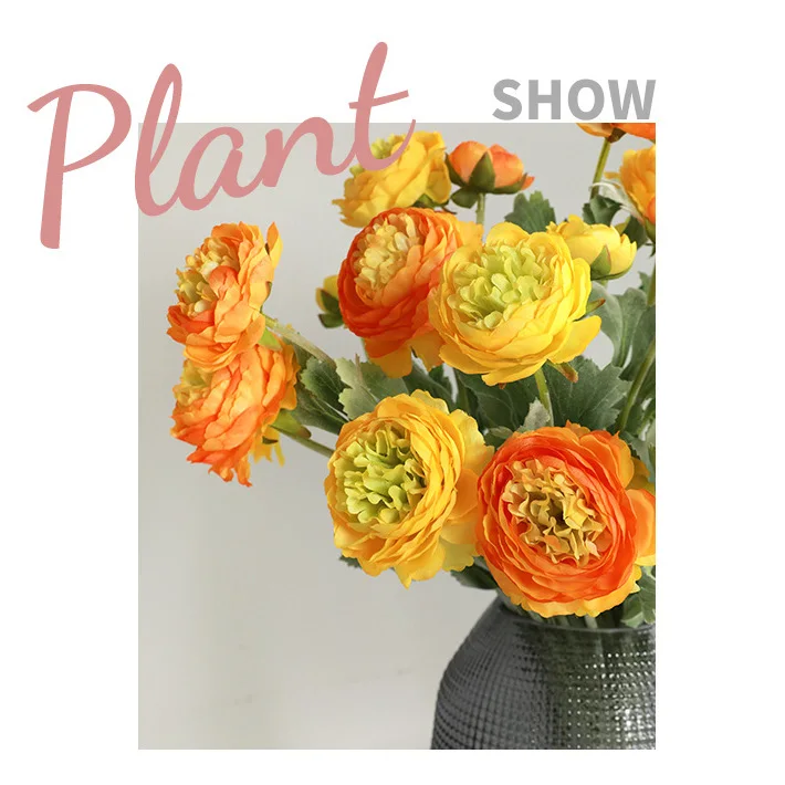 Искусственные 3 Цветочные головки, 1 шт., фламинго, лотос, Ranunculus, Азиатский пион, маленькие шелковые цветы, Свадебный домашний декор, подарок F697