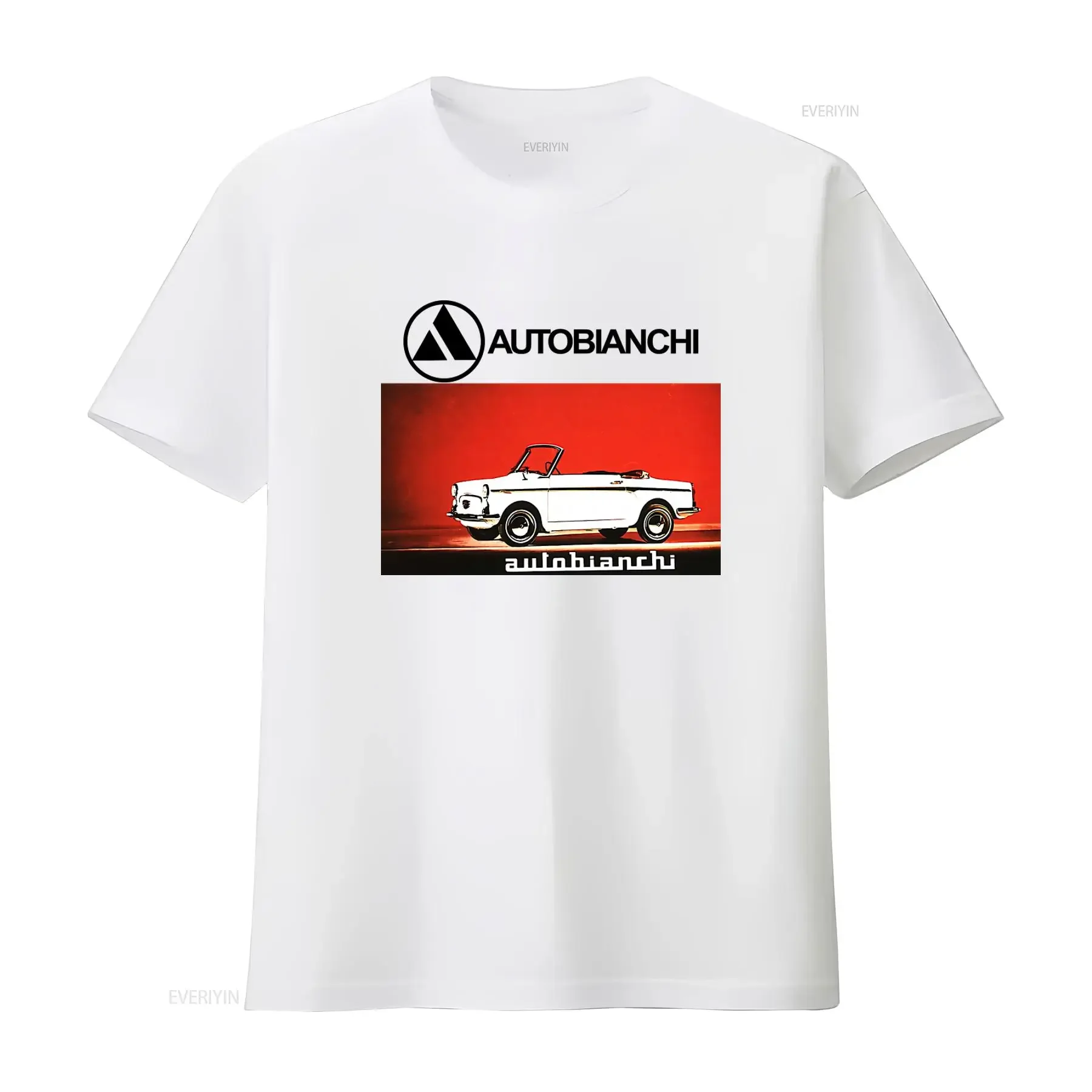 Autobianchi Bianchina Convertible Car Print T Shirt for Retro Italian Automobile Design  vintage Washed Stylish