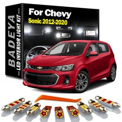 BADEYA 10Pcs Canbus For Chevrolet Chevy Sonic 2012 - 2016 2017 2018 2019 2020 LED Interior Dome Map Light Kit Car Trunk Bulbs
