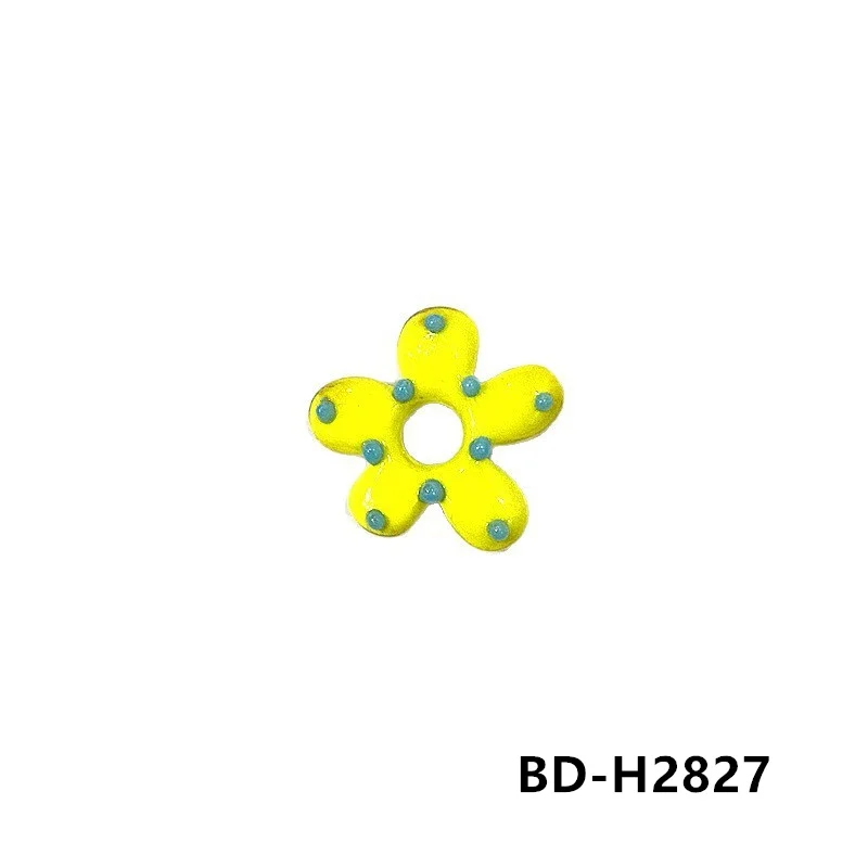 2Stück Dopamine farbige hohle Blumen Glasperlen INS Mini Blumen Charm Anhänger DIY Handgemachte Schmuckzubehör Bastelzubehör für Handwerker Perfektes Feiertagsgeschenk zur Armbänder Halsketten Herstellung – Detail 30