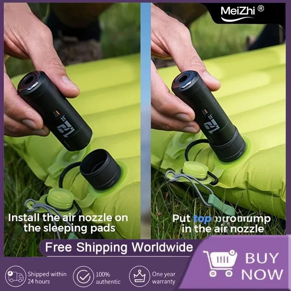 

Electric Inflator for Sleeping Pads Portable Camping Air Pump with 1 Rechargeable Battery Included for Convenience