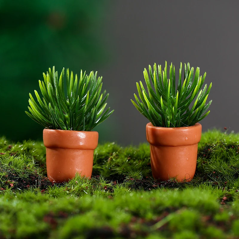 1 Stück Puppenhaus Miniatur grüne Blumentopf Möbel Wohn accessoires