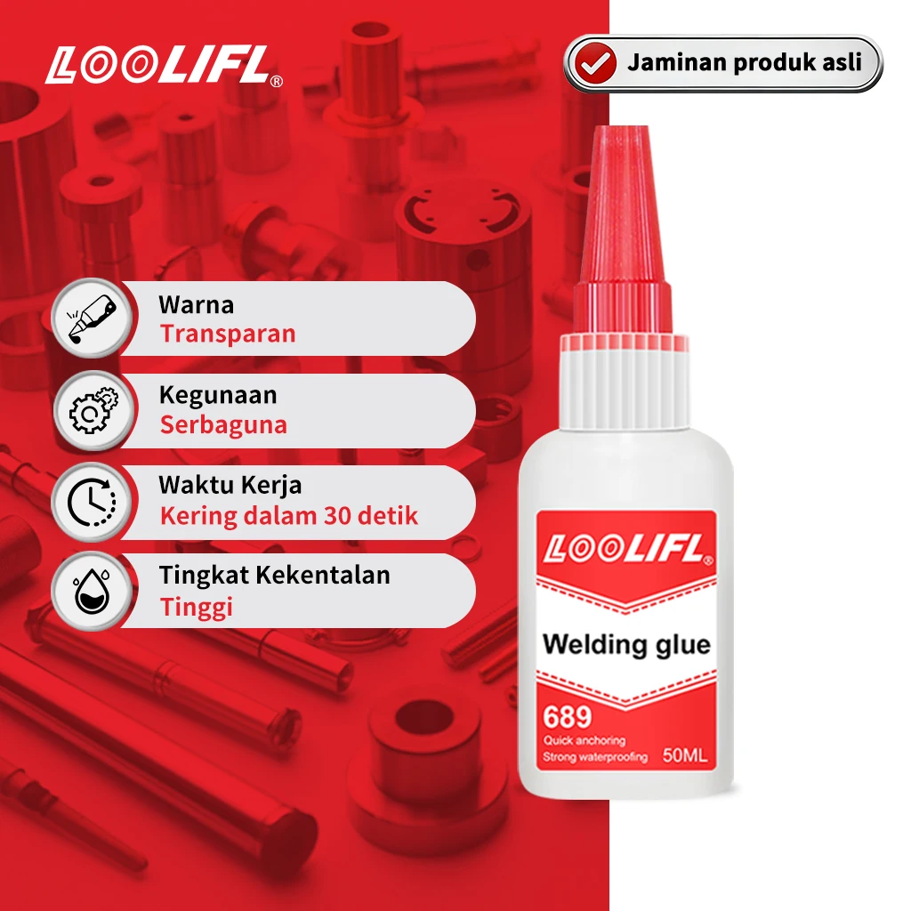 LOOLIFL 50g High Strength Welding Oily Super Glue Universal Clear NonMarking Repair Adhesive Instant Glue Strong Fast Super Glue
