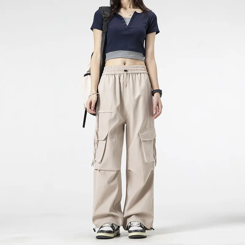 

Women Outdoor Sports Long Pants Loose Comfortable Multi-pocket Sport Pant Running Fitness Casual Sports Long Pants Spring Autumn