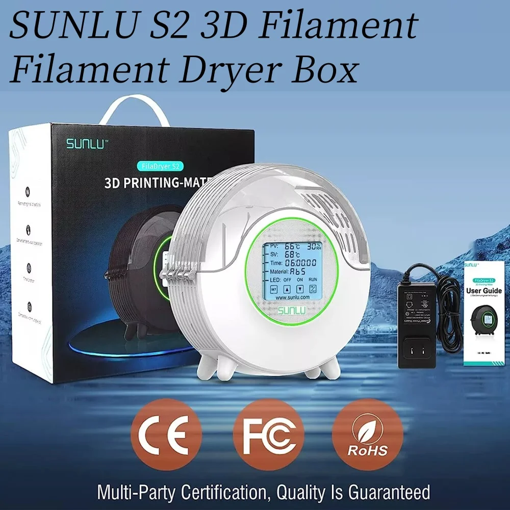 SUNLU 3D Filament Drying Box Filaments Storage Holder FDM 3D Filament Dryer FilaDryer S2 Fast Shipping