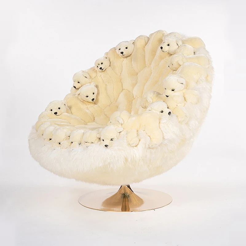 

Italian designer chair creative personality doll animal doll chair lazy chair fabric polar bear