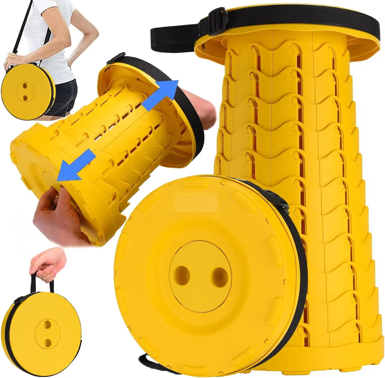 

Модернизированный складной табурет, грузоподъемность 400 фунтов, легкий портативный складной табурет для кемпинга для рыбалки, пеших прогулок, садоводства, T