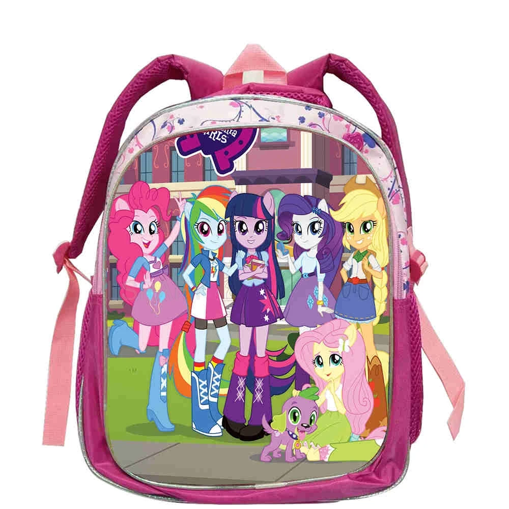 Hot My Little Pony School Bags Kids Book Bags Prints Kindergarten Daypack Pink Cartoon Girls Schoolbags For 1-3-5Years Old