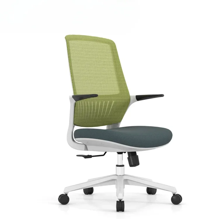 Modern mid back office chair ergonomic swivel rolling staff computer chairs