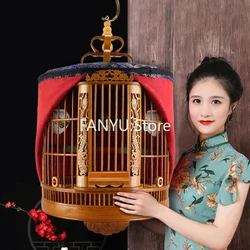 Wooden Luxury Bird Cages Budgie Breeding Outdoors Carrier Bird Cages Canary Southe Park Jaula Pajaro Birds Supplies WZ50BC