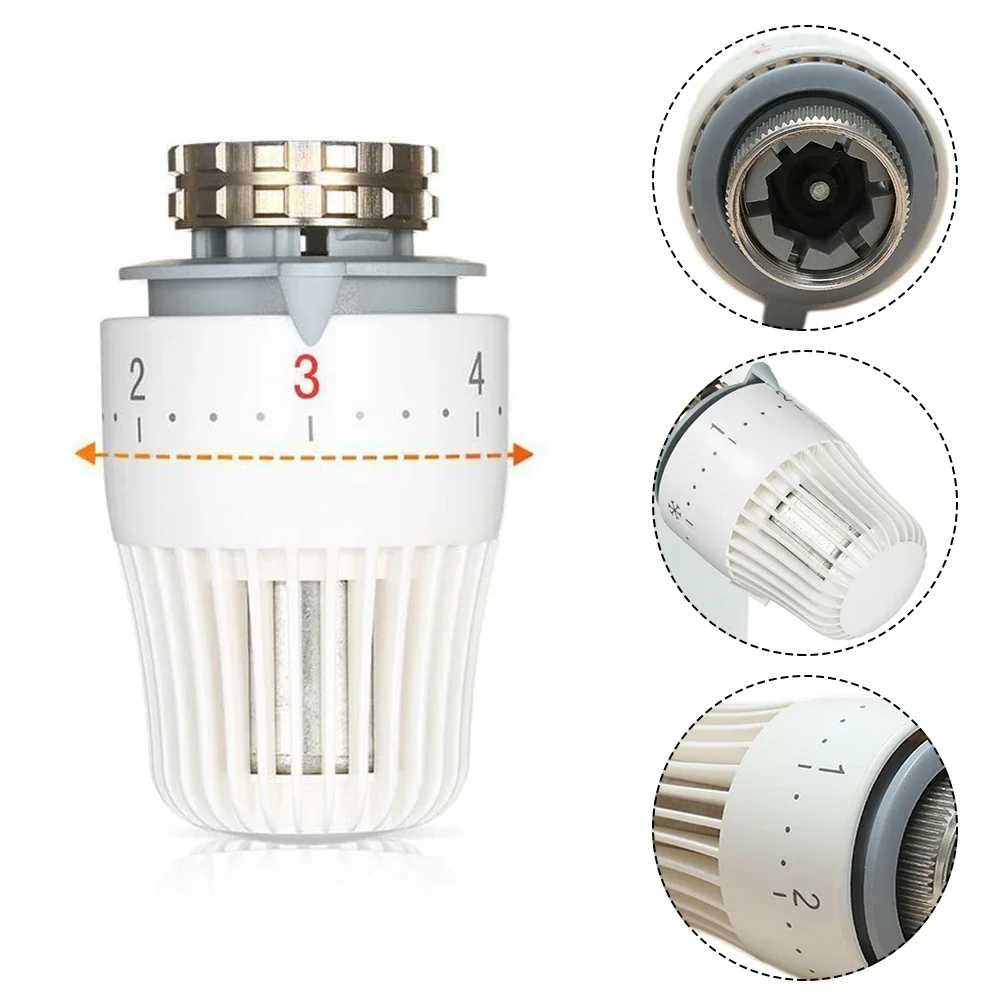 M30x1.5 Thermostatic Radiator Valve Replacement Sensor Head Control Valve Floor Heating Temperature Control Thermostat Valve