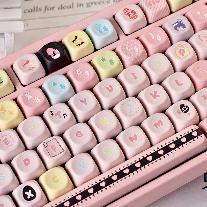 MOA Profile Guardian Sweetheart Keycaps PBT Sublimation Anime Cartoon Cute Magic for 61 68 75 87 980 Mechanical Keyboard Gift