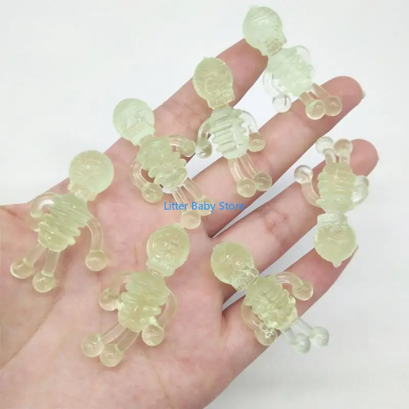 

N80C Kids Interactive Puzzle Toy Skeleton Bright Color Fingers Stretchy Training Portable Educational Toy