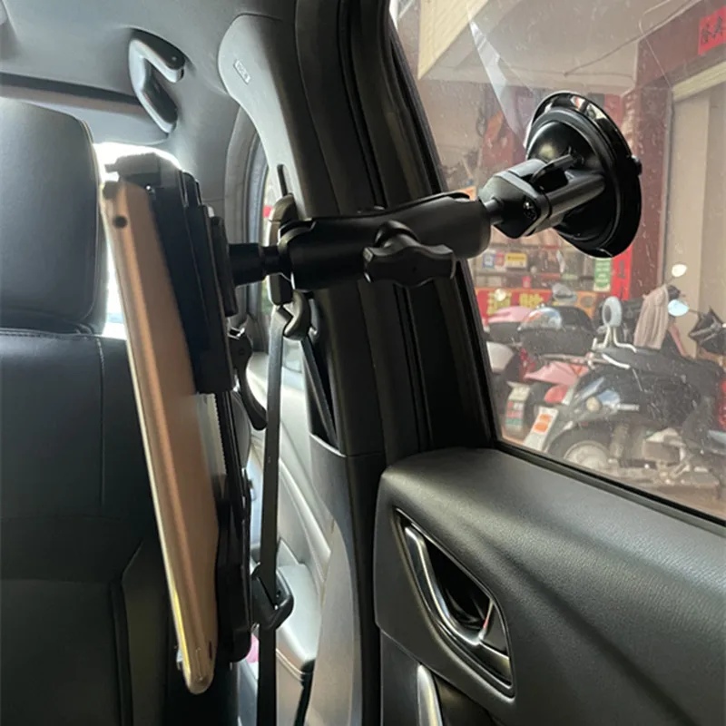 Kính Chắn Gió Xe Hơi Xoắn Khóa Dùng Trên Xe Và Treo Tường + Ổ Cắm Đôi Cánh Tay + Máy Tính Bảng Treo Cũi & 1 inch Bóng