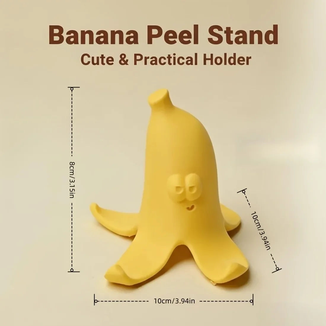 Banana Peel Phone Stand | 2-in-1 Desktop Decor and Universal Phone/Tablet Stand | Non-Slip and Sturdy Support