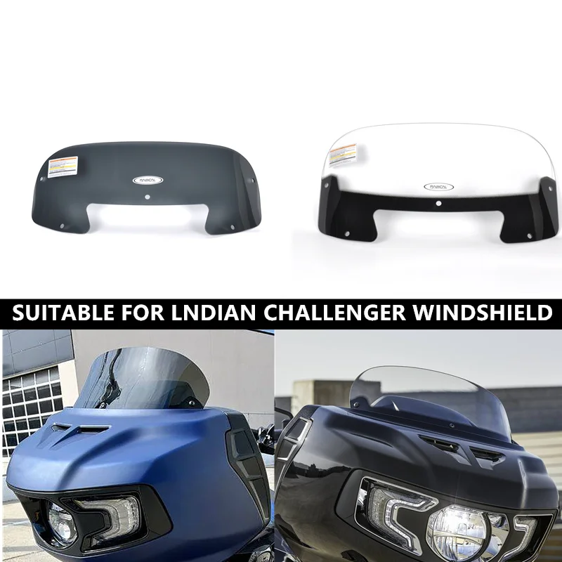 

2020-2023 For Indian Challenger Motorcycle Exterior Parts Headlight Windshield 8.7"11"16" Wind Deflector Windscreen Gray