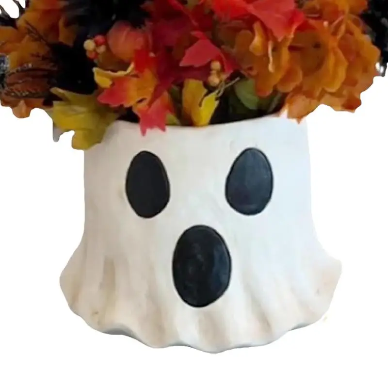 Adorable Ghost Mud Pie Paper Mache Storage Bucket Halloween Treat Buckets Car Home Interior Decor Ornaments For Candy Flower