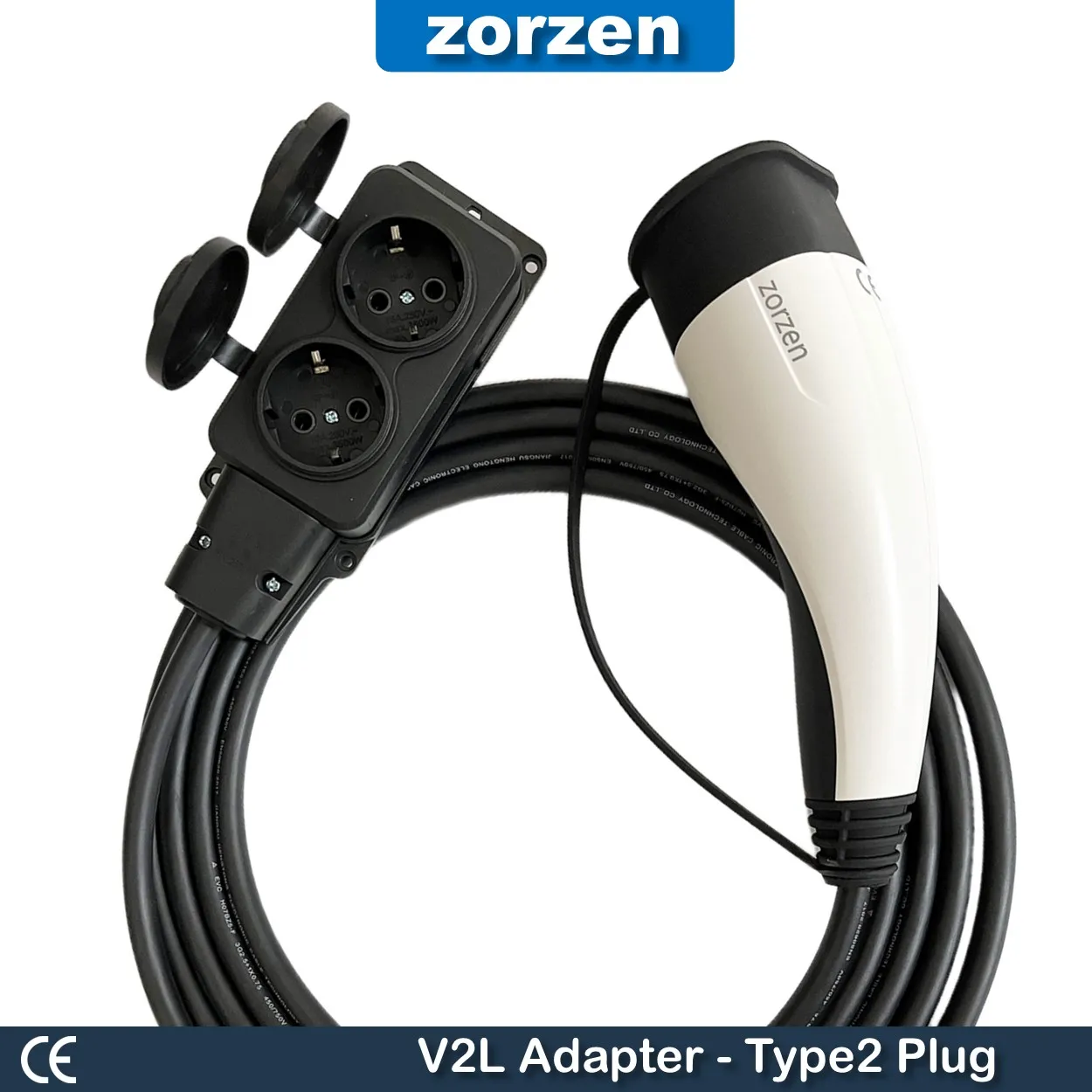 Adapter V2L 3.8 kabel miernika 16A 3,5 kW Type2 do gniazda Schuko dla samochodu MG lub koreańskiego