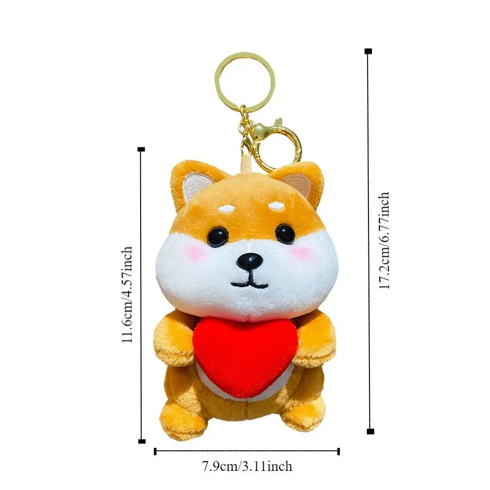 Bonito dos desenhos animados shiba inu chaveiro delicado diversão boneca de pelúcia chaveiro original dos desenhos animados animal shiba inu boneca pingente unisex