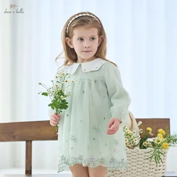 Dave Bella Princess Dress for Girls Baby Children New Spring Sweet Mesh Elegant Princess Dress Casual Party Outdoor DB1250204