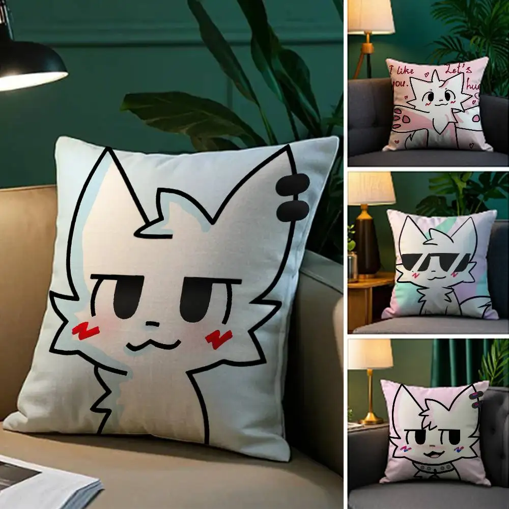 Boykisser S-Silly Cat Cute Pillow Case Cozy Plush Pillow Cover Double Side Printed – Home Gift for Bedroom Decor