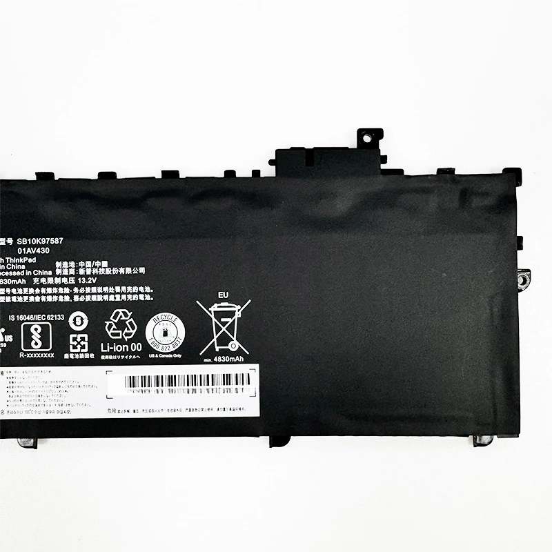 01AV430 01AV494 Bateria do Lenovo Thinkpad X1 Carbon 5th 2017 6th 2018 Series 01AV429 SB10K97586 01AV431 SB10K97587 11.52V 57Wh